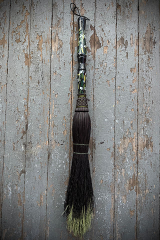 Hand Painted Mistletoe Besom