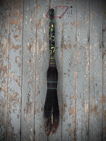 Hand Painted Mistletoe Besom