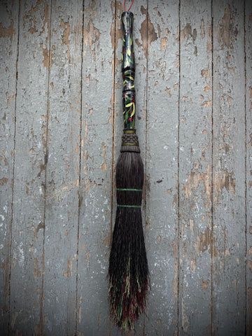 Hand Painted Mistletoe Besom