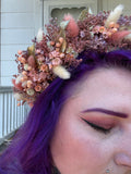 Golden Blush Flower Crown