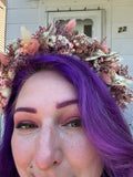 Golden Blush Flower Crown